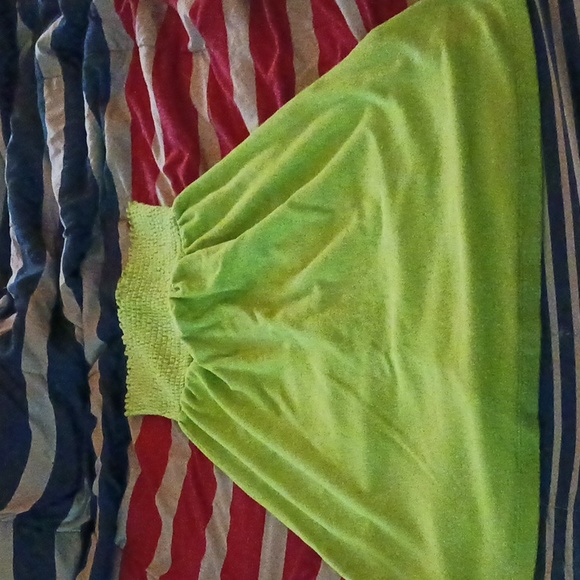 Green op dress size 3 no staps made of Terry cloth - Picture 1 of 2